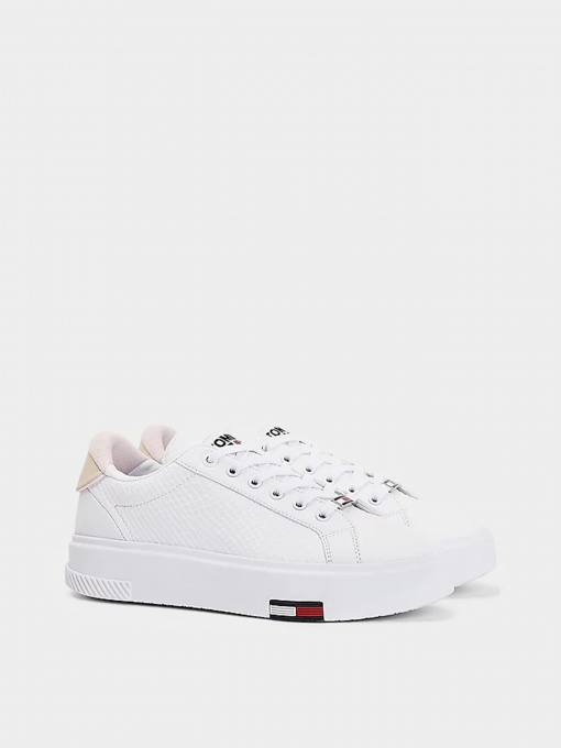 Кеды низкие Tommy Hilfiger Leather Fashion Cupsole модель EN0EN01424-YBR Фото
