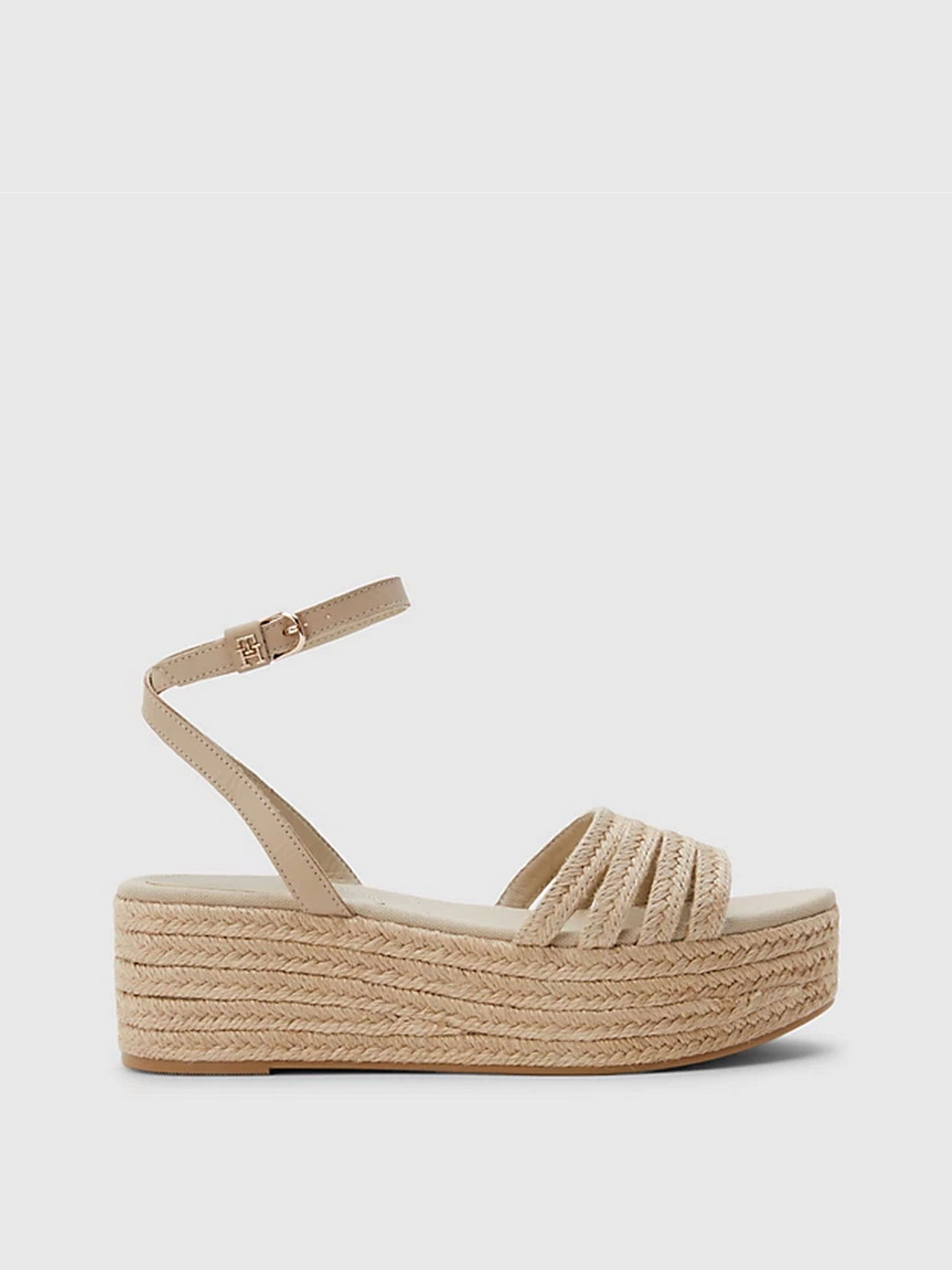 Лляні Жіночі Сандалії Tommy Hilfiger  (TD2311) колір бежевий