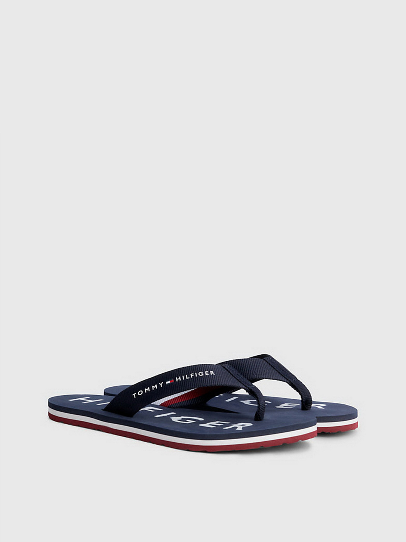 Вьетнамки Tommy Hilfiger ESSENTIAL SIGNATURE WEBBING FLIP-FLOPS модель FW0FW07419-0GY Фото