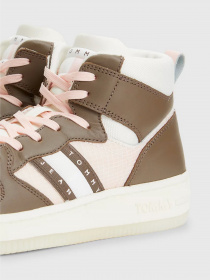 Кроссовки Tommy Hilfiger RETRO MID-TOP LEATHER BASKETBALL модель EN0EN02350-GWN Фото