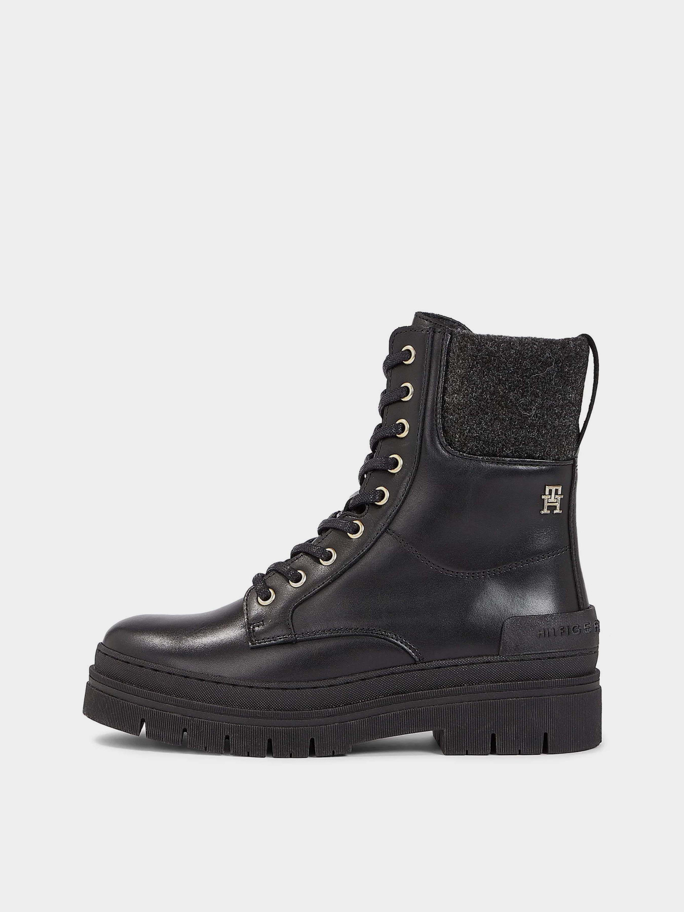 Ботинки Tommy Hilfiger Feminine Felt Lace Up Bootie модель FW0FW07500-BDS Фото