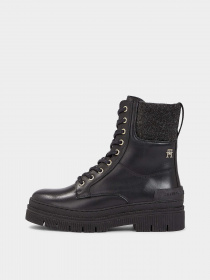 Черевики Tommy Hilfiger Feminine Felt Lace Up Bootie модель FW0FW07500-BDS Фото