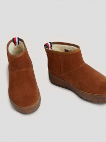 Сапоги Tommy Hilfiger Warm Lined Suede Low Snow Boots модель FW0FW07662-GTU Фото