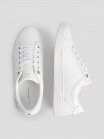 Кеды низкие Tommy Hilfiger Genuine Leather Logo Detailed Sneaker модель FW0FW07560-0K7 Фото