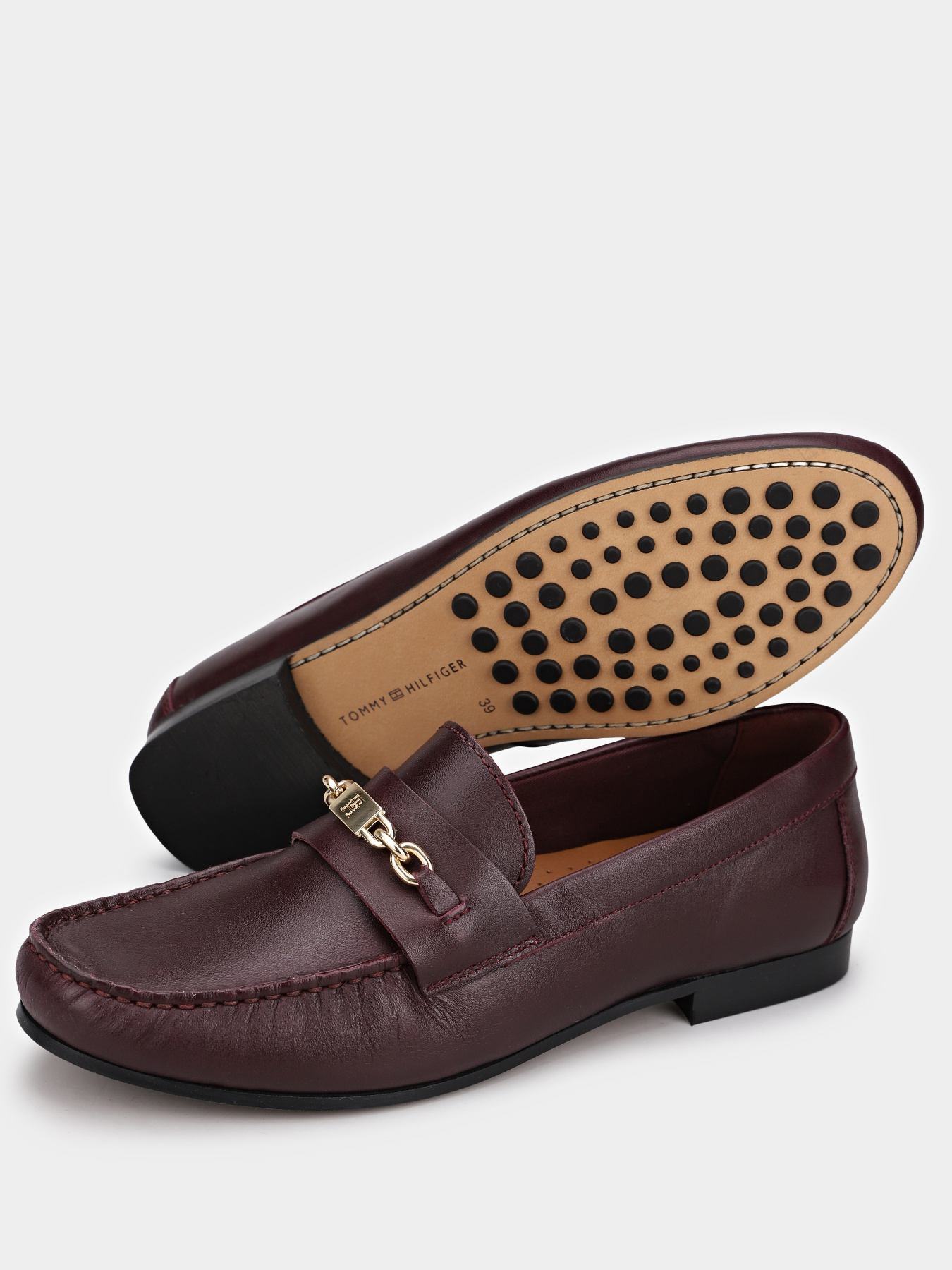 Лоферы Tommy Hilfiger TH CHAIN LEATHER LOAFER модель FW0FW08956-XI8 Фото