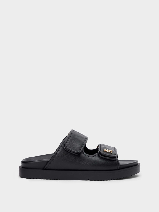 Шльопанці Tommy Hilfiger DOUBLE STRAP LEATHER SANDAL модель FW0FW09121-BDS Фото