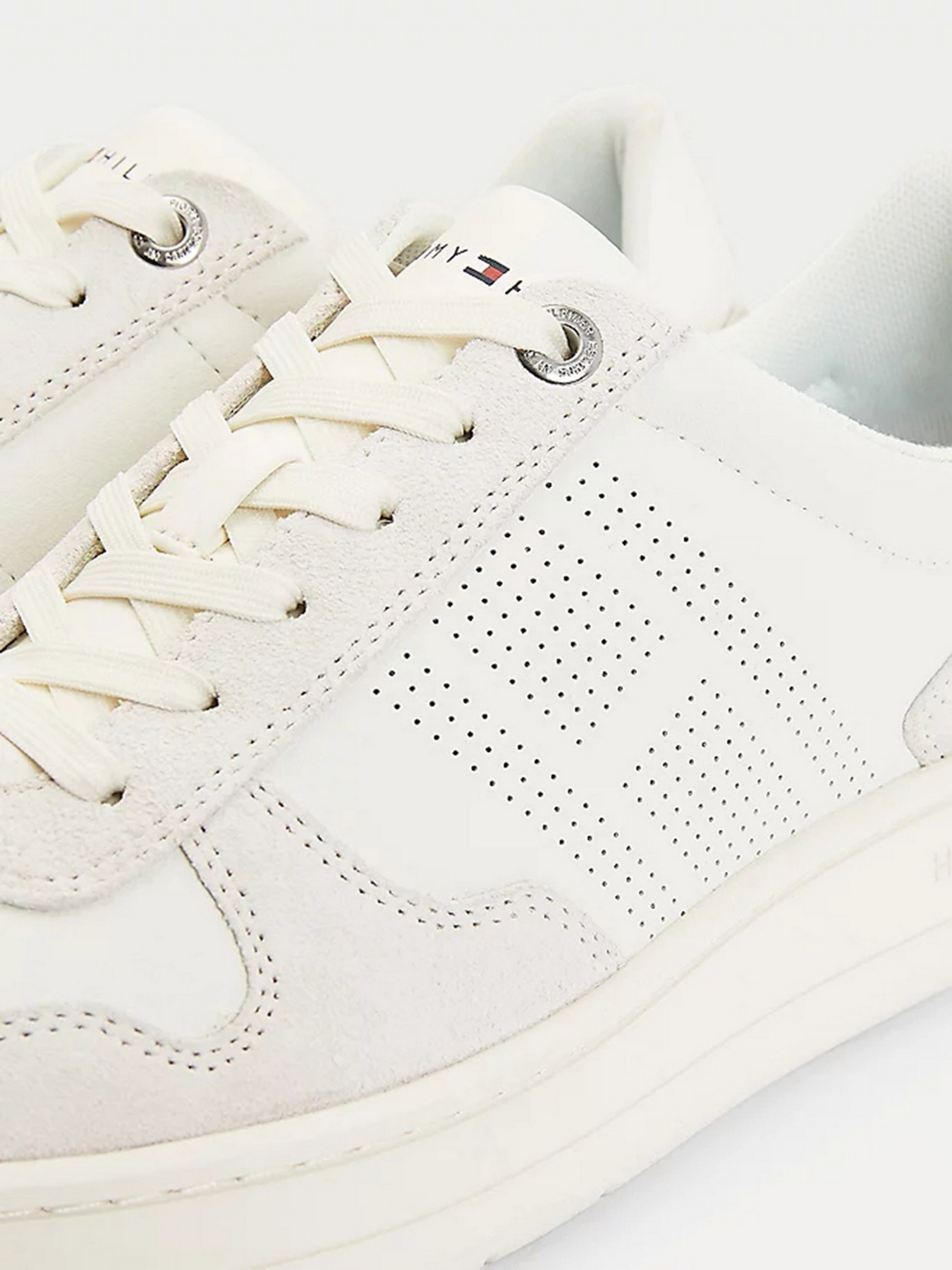 Кеды низкие Tommy Hilfiger Leather Perforated Flag модель FM0FM03608-YBL Фото