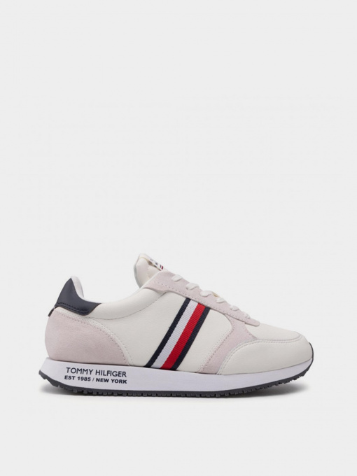 Кроссовки Tommy Hilfiger Runner Lo Leather Stripes модель FM0FM03632-YBL Фото