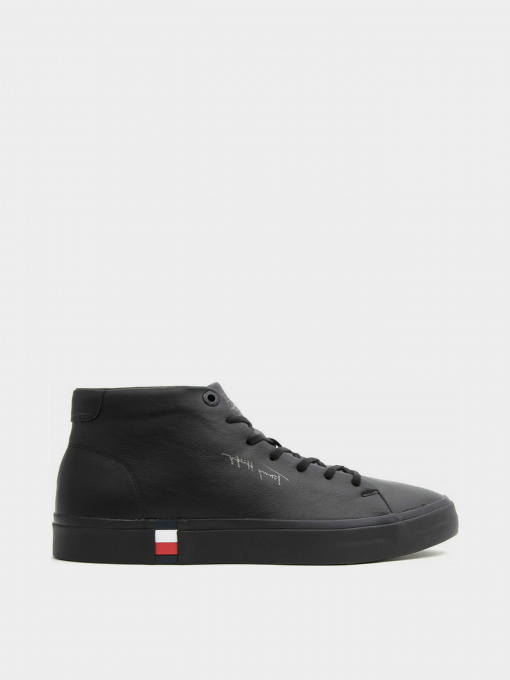 Кеды высокие Tommy Hilfiger Corporate High Modern Vulc Lea модель FM0FM03740-BDS Фото