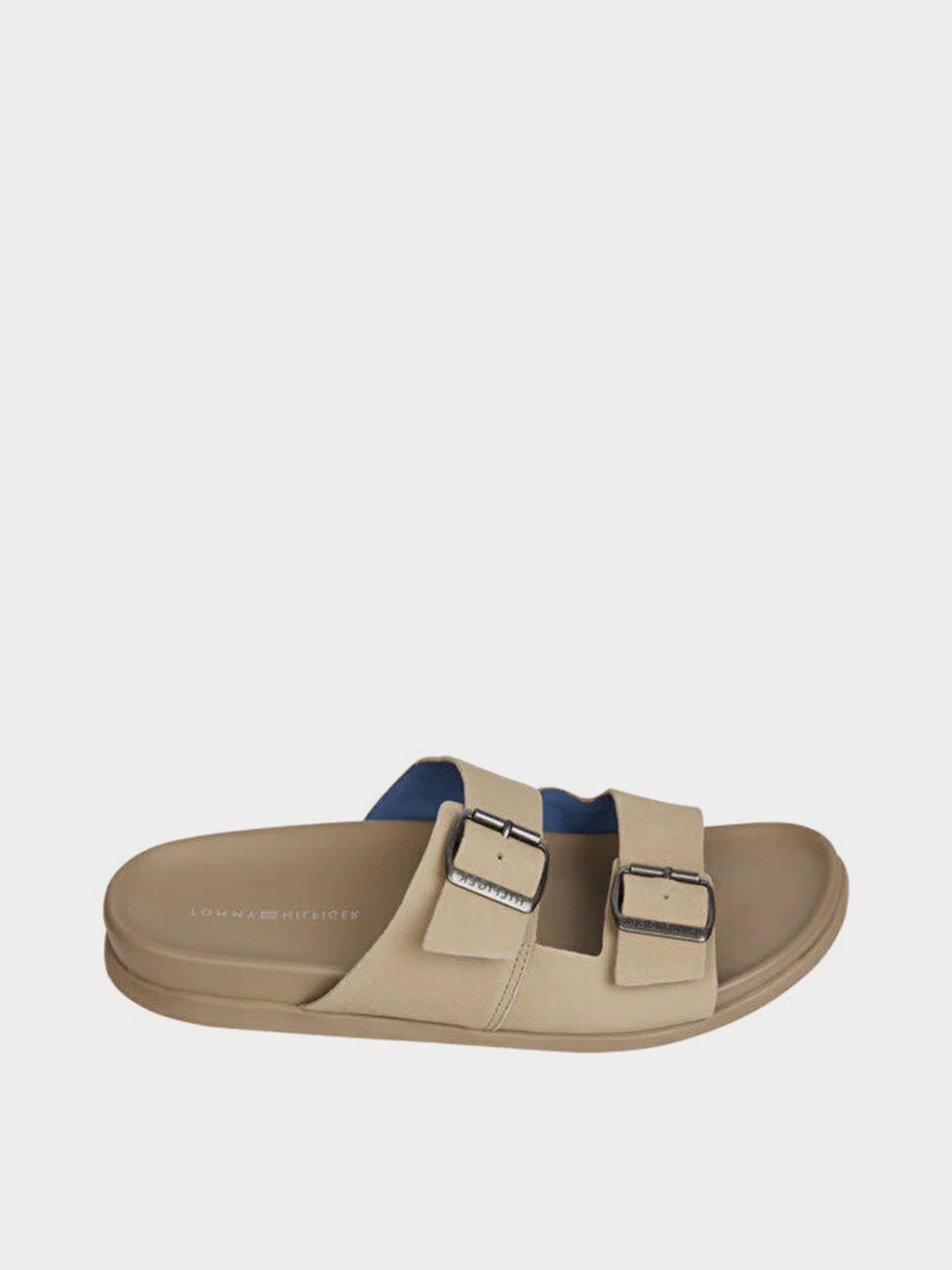 Шкіряні Чоловічі Шльопанці Tommy Hilfiger  (TE1643) колір бежевий