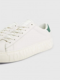 Кеды низкие Tommy Hilfiger Leather Logo Cupsole Trainers модель EM0EM01213-YBI Фото