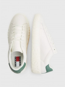 Кеды низкие Tommy Hilfiger Leather Logo Cupsole Trainers модель EM0EM01213-YBI Фото