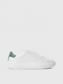 Кеди низькі Tommy Hilfiger Leather Logo Cupsole Trainers модель EM0EM01213-YBI Кеди низькі Tommy Hilfiger Leather Logo Cupsole Trainers модель EM0EM01213-YBI Фото