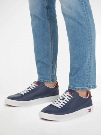 Кеды низкие Tommy Hilfiger Contrast Heel Lace Up модель EM0EM01341-C87 Фото