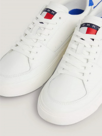 Кеды низкие Tommy Hilfiger Contrast Heel Lace Up модель EM0EM01341-YBL Фото