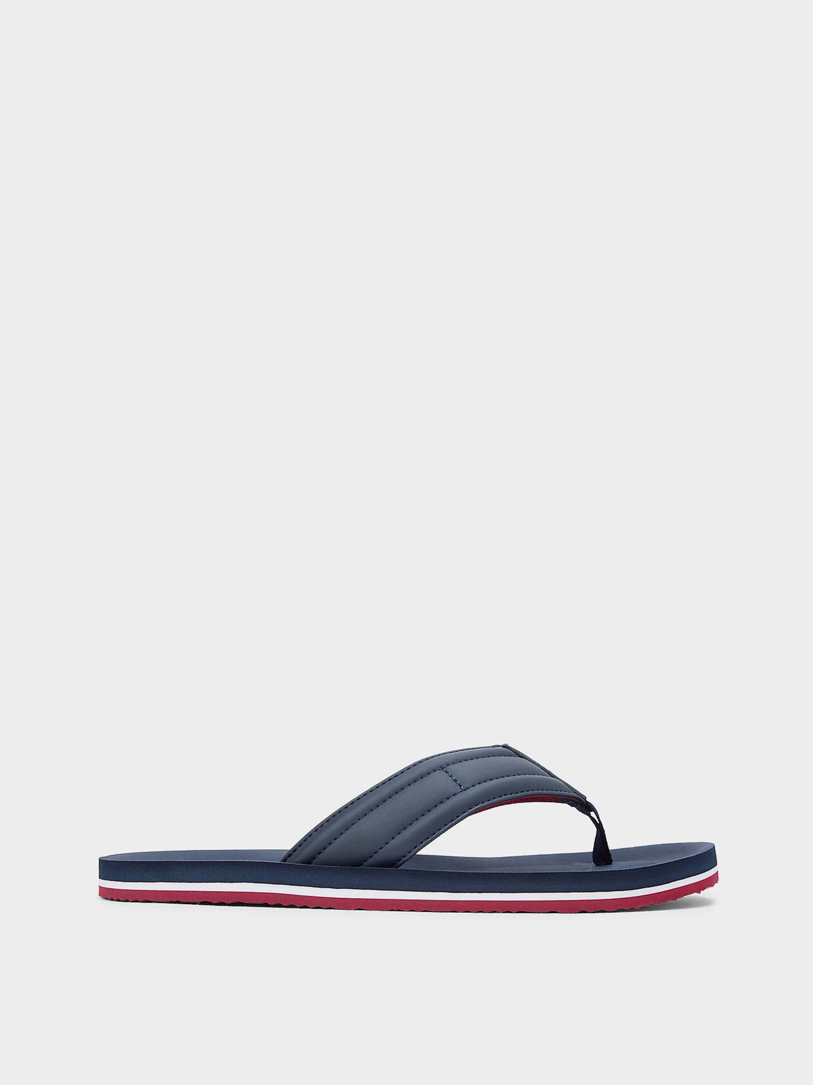 Чоловічі В'єтнамки Tommy Hilfiger HILFIGER PADDED BEACH SANDAL (TE2175) колір темно-синій, матеріал поліуретан