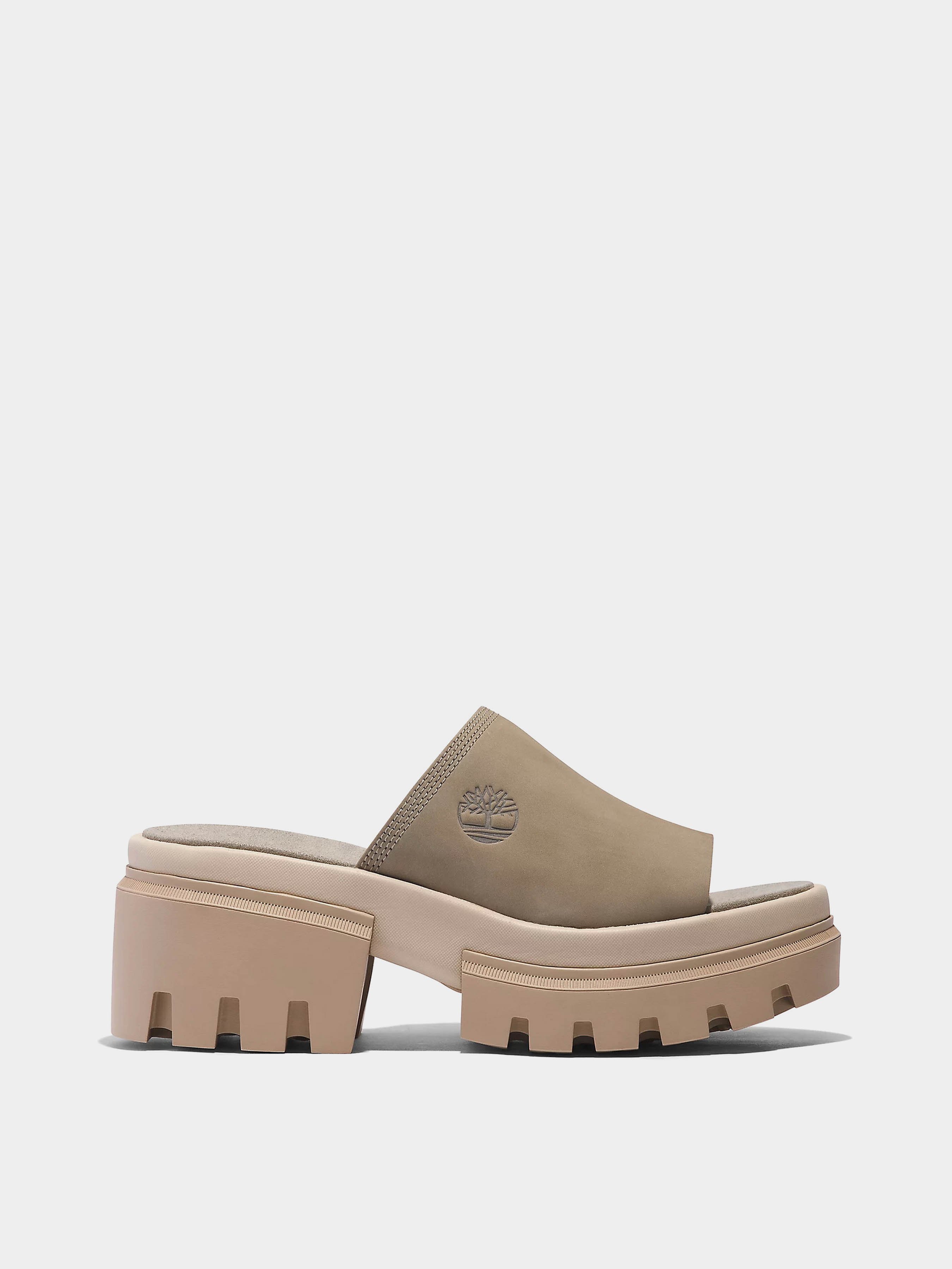 Нубукові Жіночі Шльопанці Timberland Everleigh Slide (TG3209) колір тауп