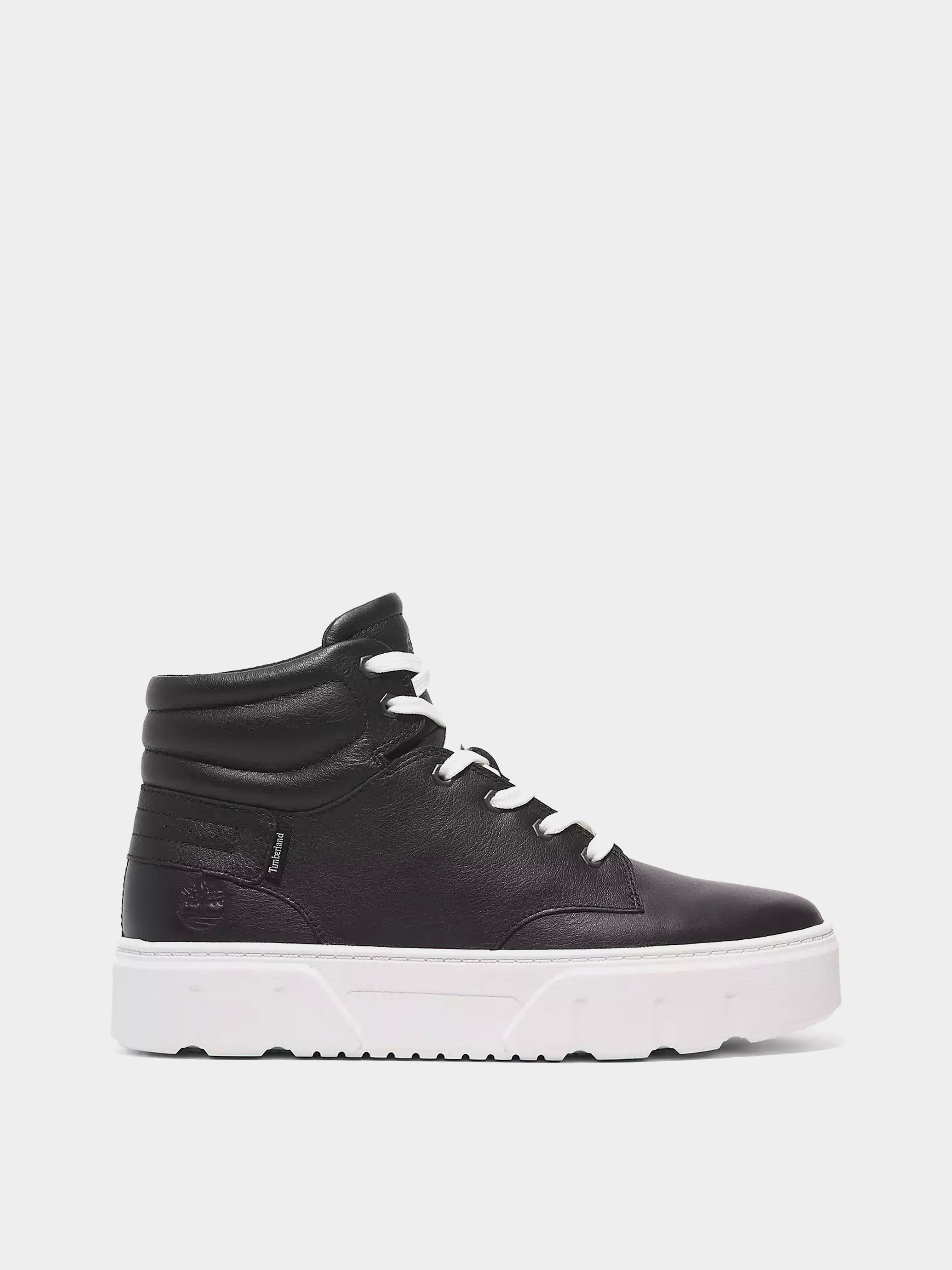Шкіряні Жіночі Черевики Timberland Laurel Court High Top Lace-Up Trainer (TG3249) колір чорний