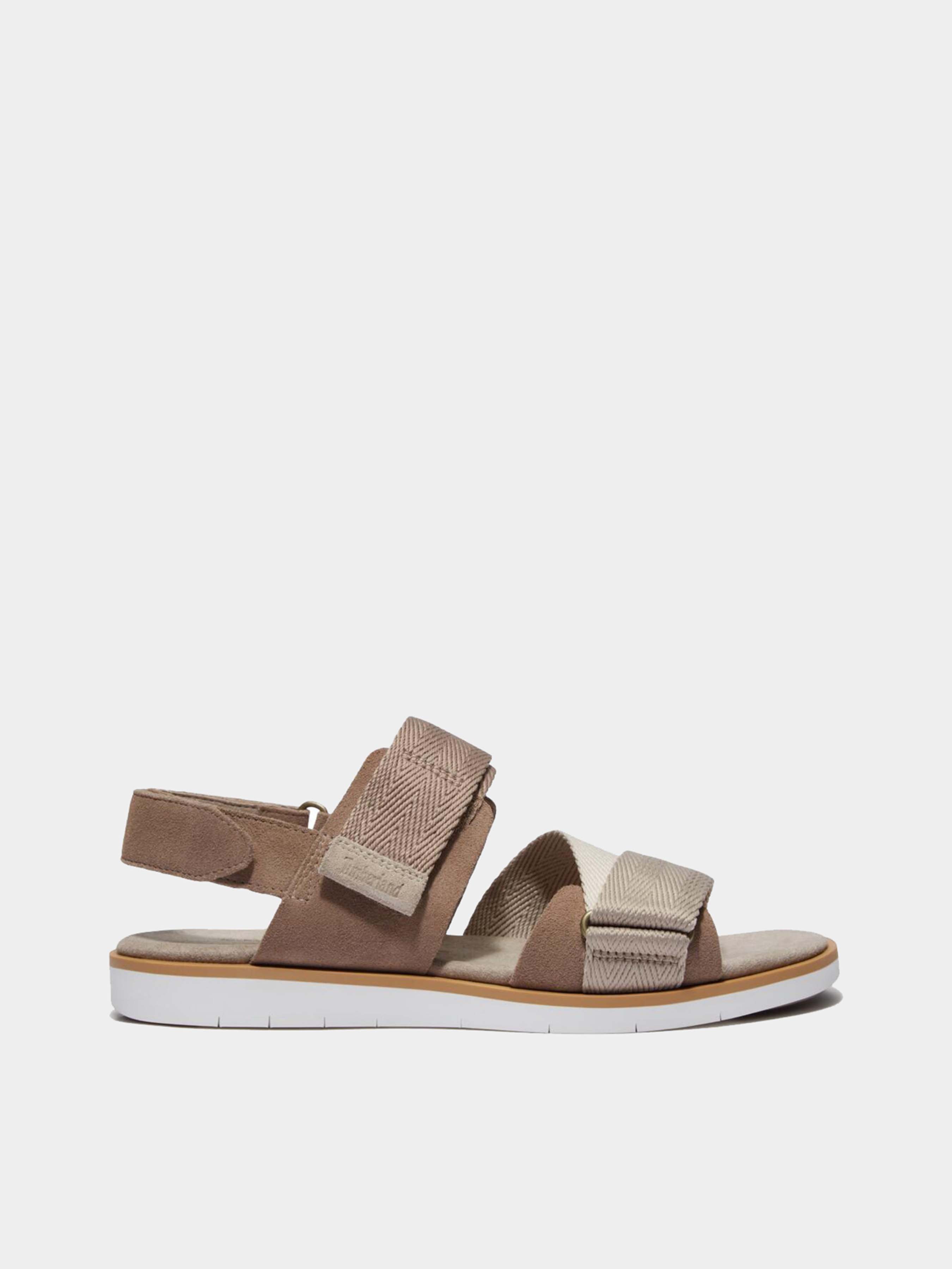 Жіночі Сандалії Timberland Adley Shore (TG3344) колір тауп, матеріал замша/текстиль