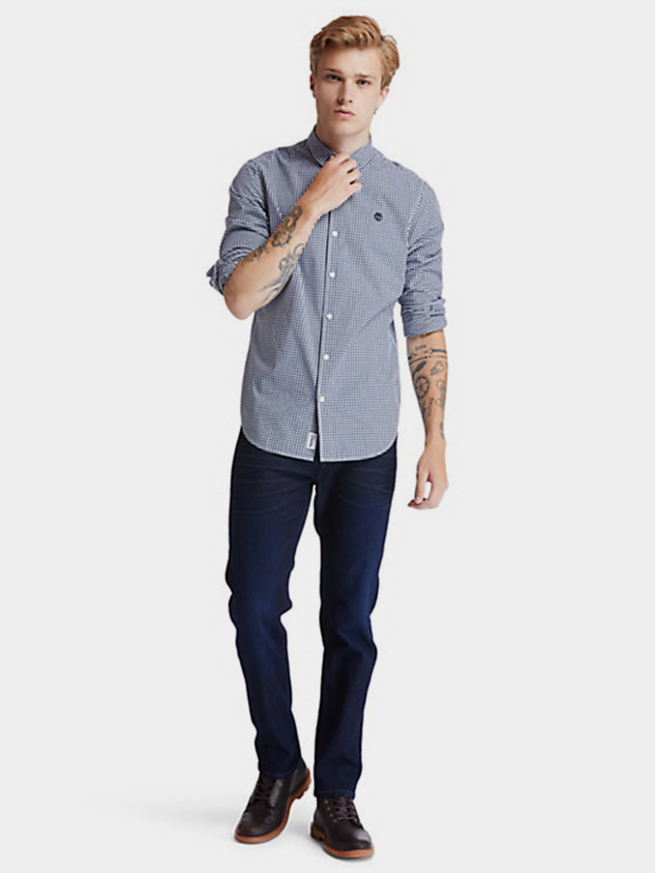 Рубашка повседневная Timberland S-R Poplin Md Gng RF модель TB0A2BQ5B68 Фото