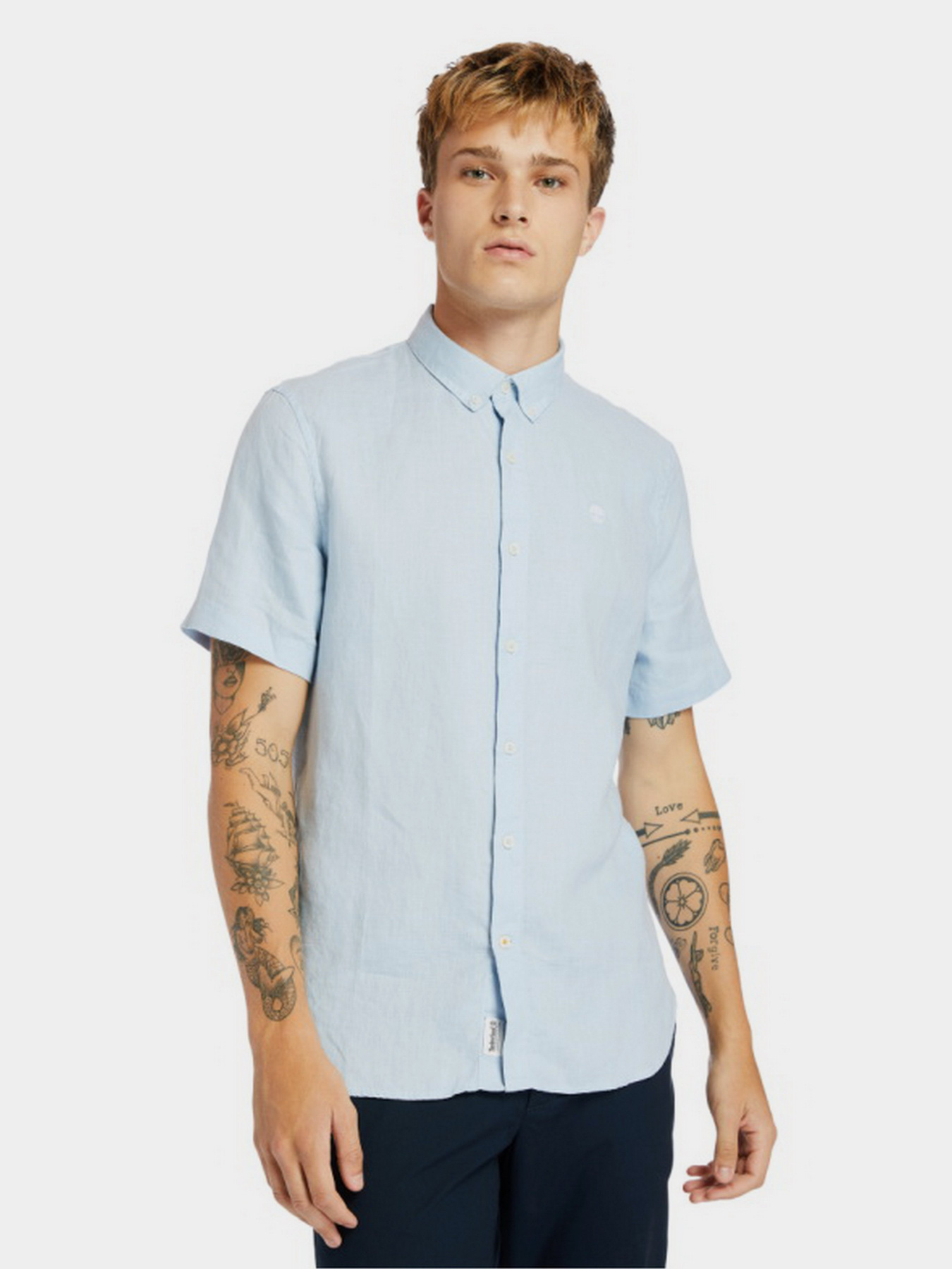 Рубашка повседневная Timberland Mill River Linen модель TB0A2DCC940 Рубашка повседневная Timberland Mill River Linen модель TB0A2DCC940 Фото