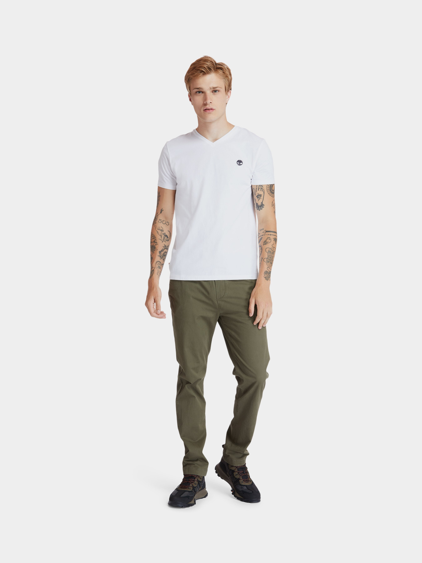 Футболка Timberland Dunstan River V-Neck модель TB0A2BPT100 Фото