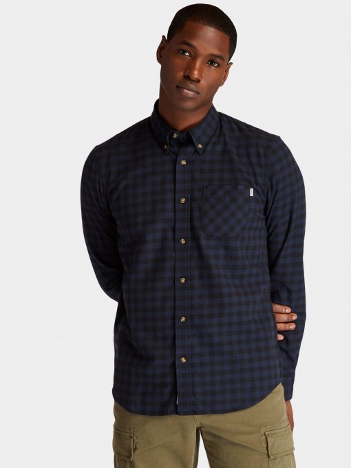 Рубашка повседневная Timberland Back River Brushed-Cotton Check модель TB0A2BJVB68 Фото