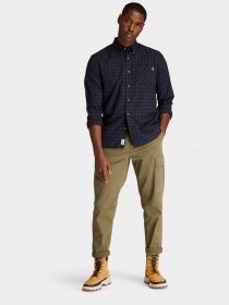 Рубашка повседневная Timberland Back River Brushed-Cotton Check модель TB0A2BJVB68 Фото