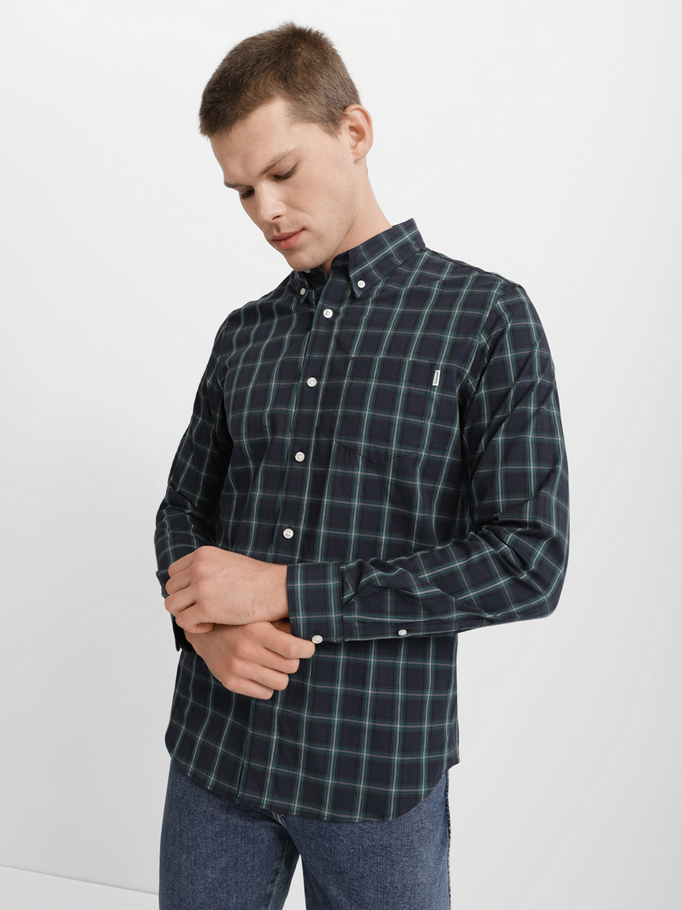 Рубашка повседневная Timberland Indian River Checked модель TB0A2B3JB68 Фото