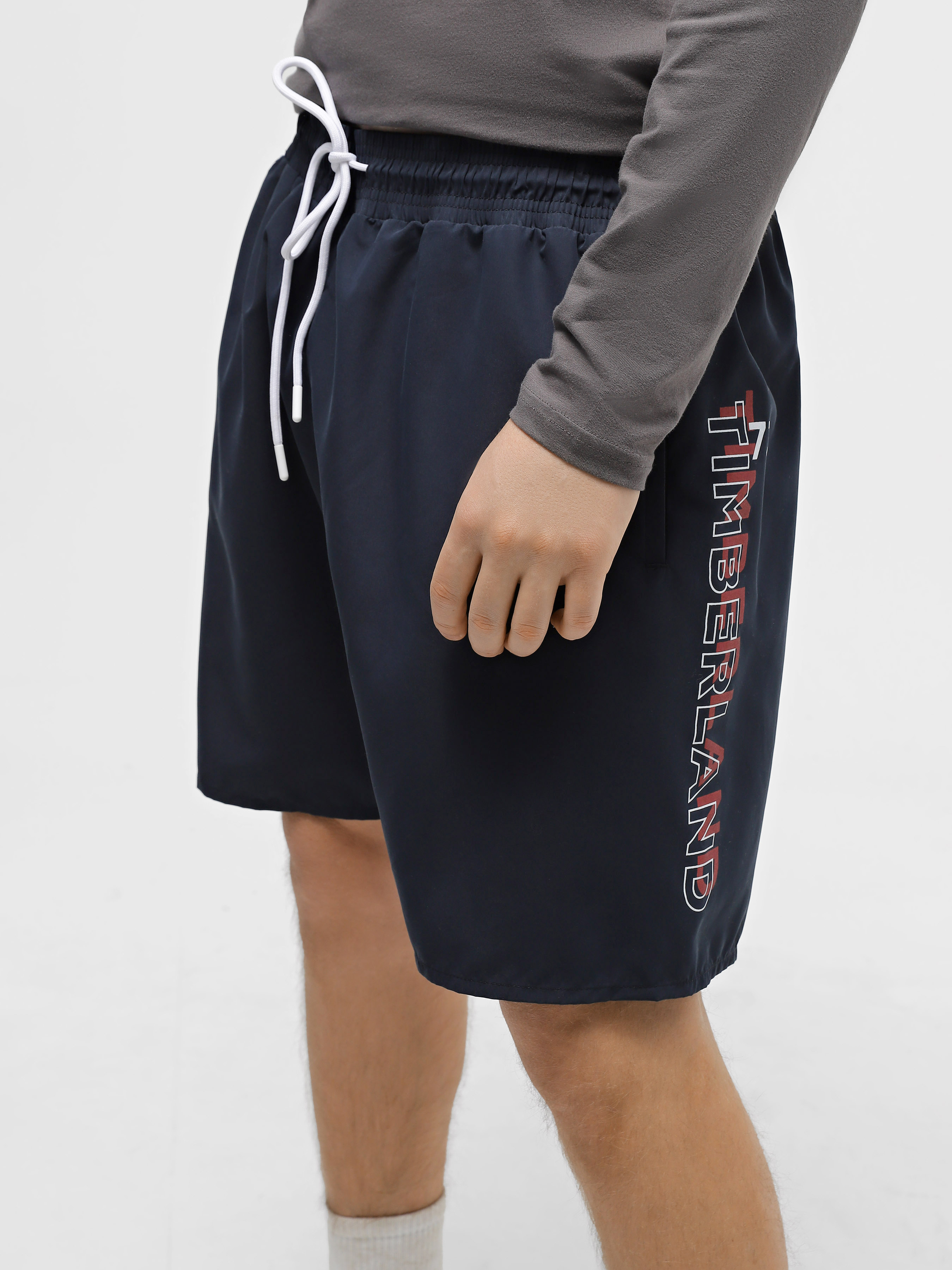 Чоловічі Шорти для плавання Timberland Logo Swimshort (TH6682) колір синій, матеріал поліестер