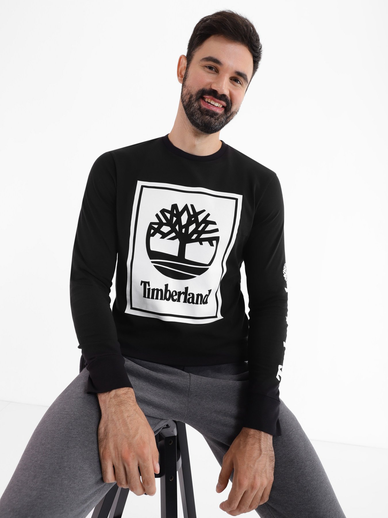 Лонгслив Timberland Stack Logo модель TB0A6CCEN92 Фото