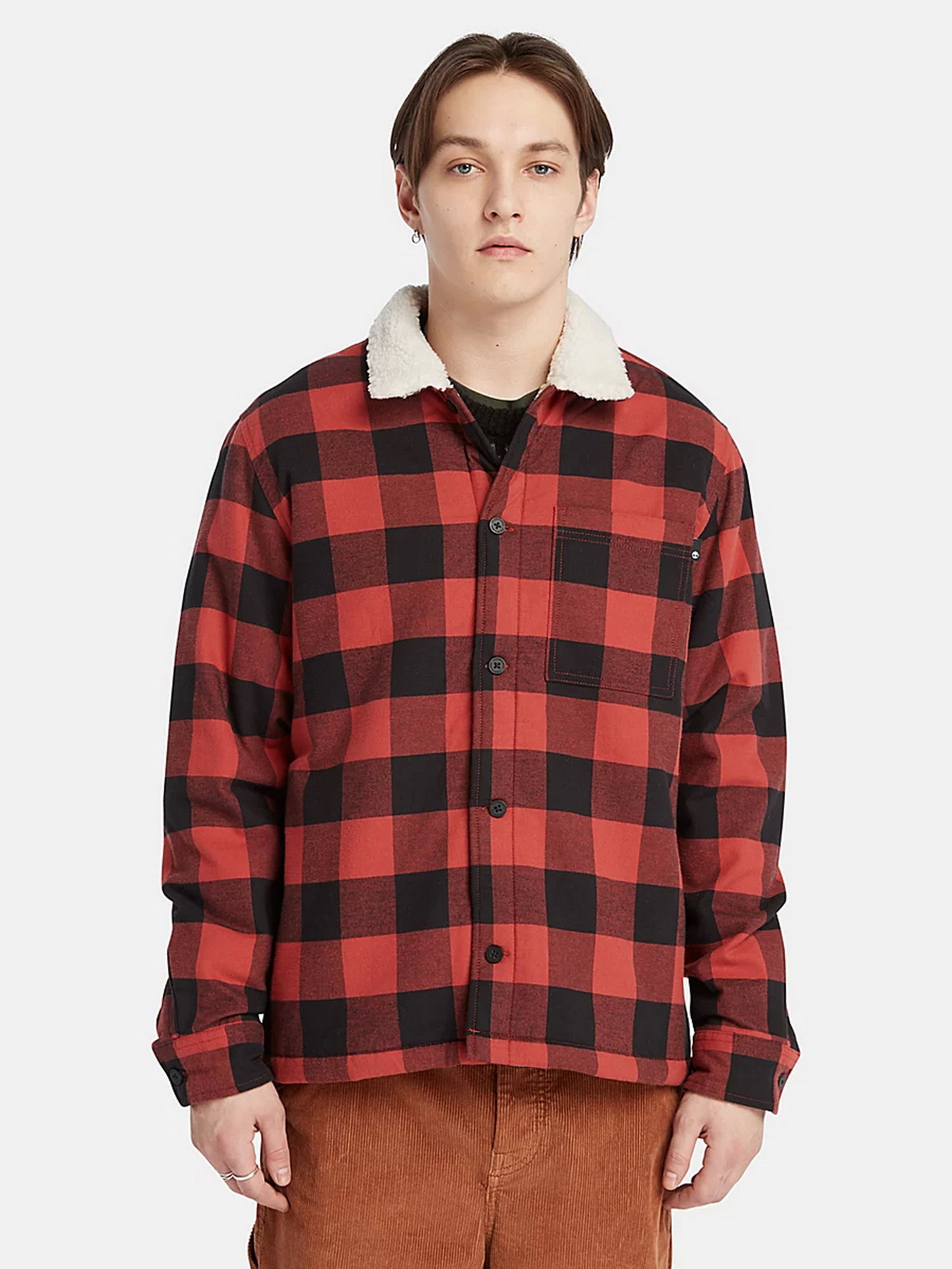Демисезонная куртка Timberland Buffalo Plaid High Pile Fleece-lined модель TB0A6FWNDW8 Фото