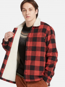 Демісезонна куртка Timberland Buffalo Plaid High Pile Fleece-lined модель TB0A6FWNDW8 Фото