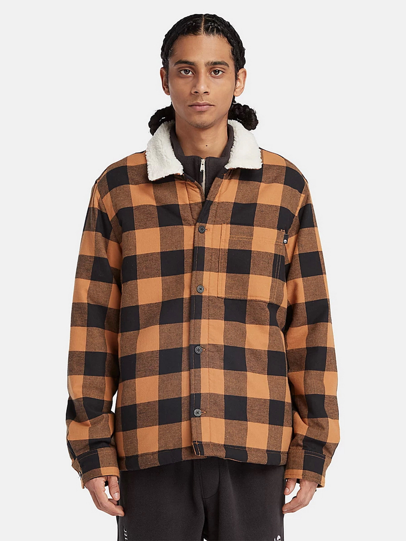 Демисезонная куртка Timberland Buffalo Plaid High Pile Fleece-lined модель TB0A6FWNP50 Фото