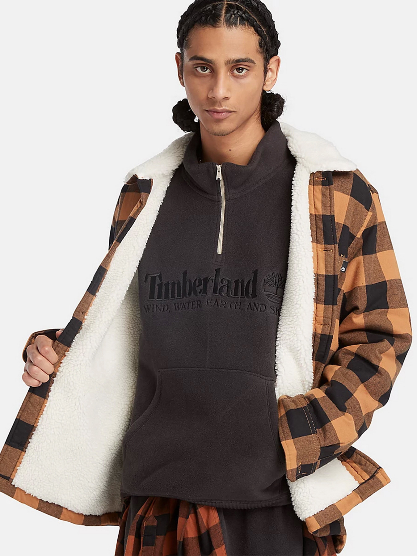 Демисезонная куртка Timberland Buffalo Plaid High Pile Fleece-lined модель TB0A6FWNP50 Фото