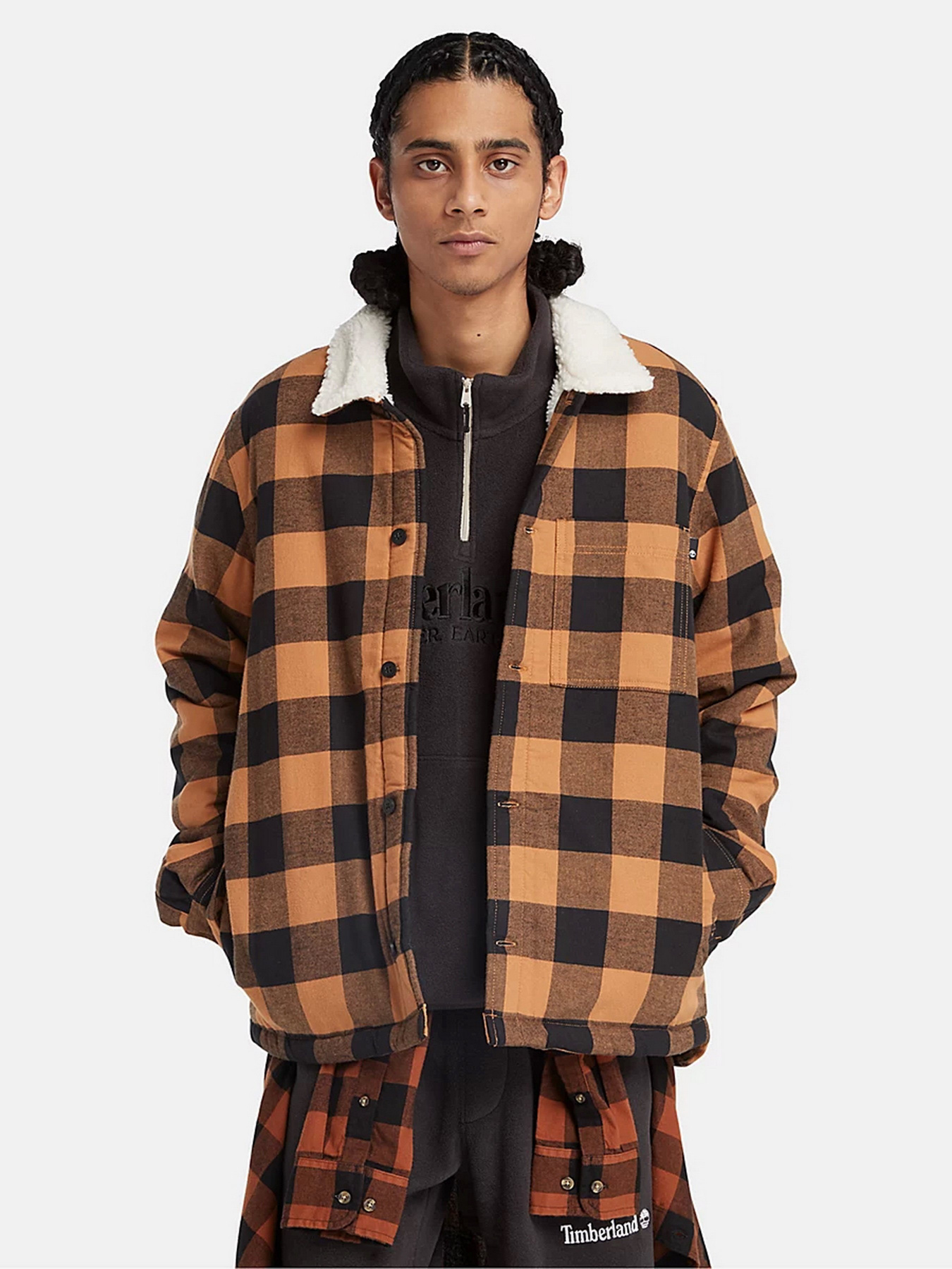 Куртки и дубленки Timberland Buffalo Plaid High Pile Fleece-lined модель TB0A6FWNP50 Фото