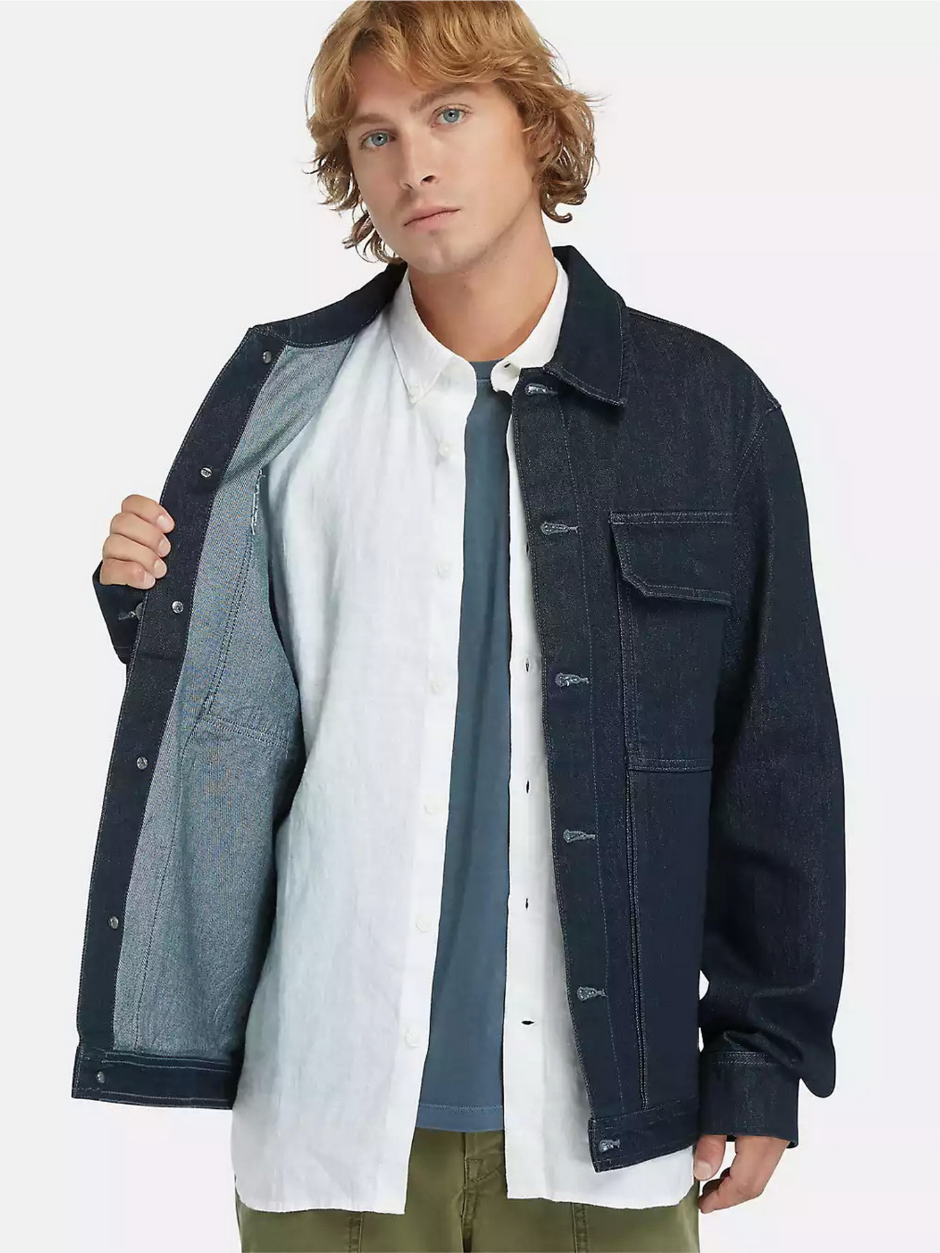 Джинсова куртка Timberland Refibra™ Technology Denim Trucker модель TB0A5TFUH87 Фото