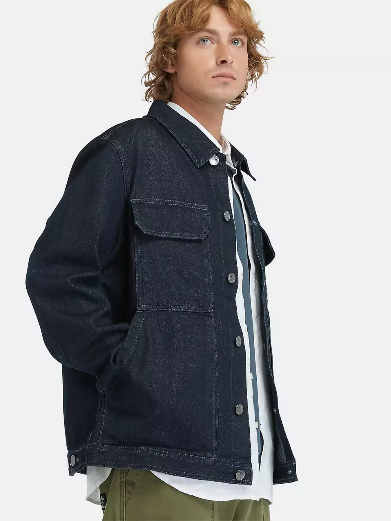 Джинсова куртка Timberland Refibra™ Technology Denim Trucker модель TB0A5TFUH87 Фото