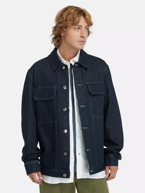 Джинсовая куртка Timberland Refibra™ Technology Denim Trucker модель TB0A5TFUH87 Фото