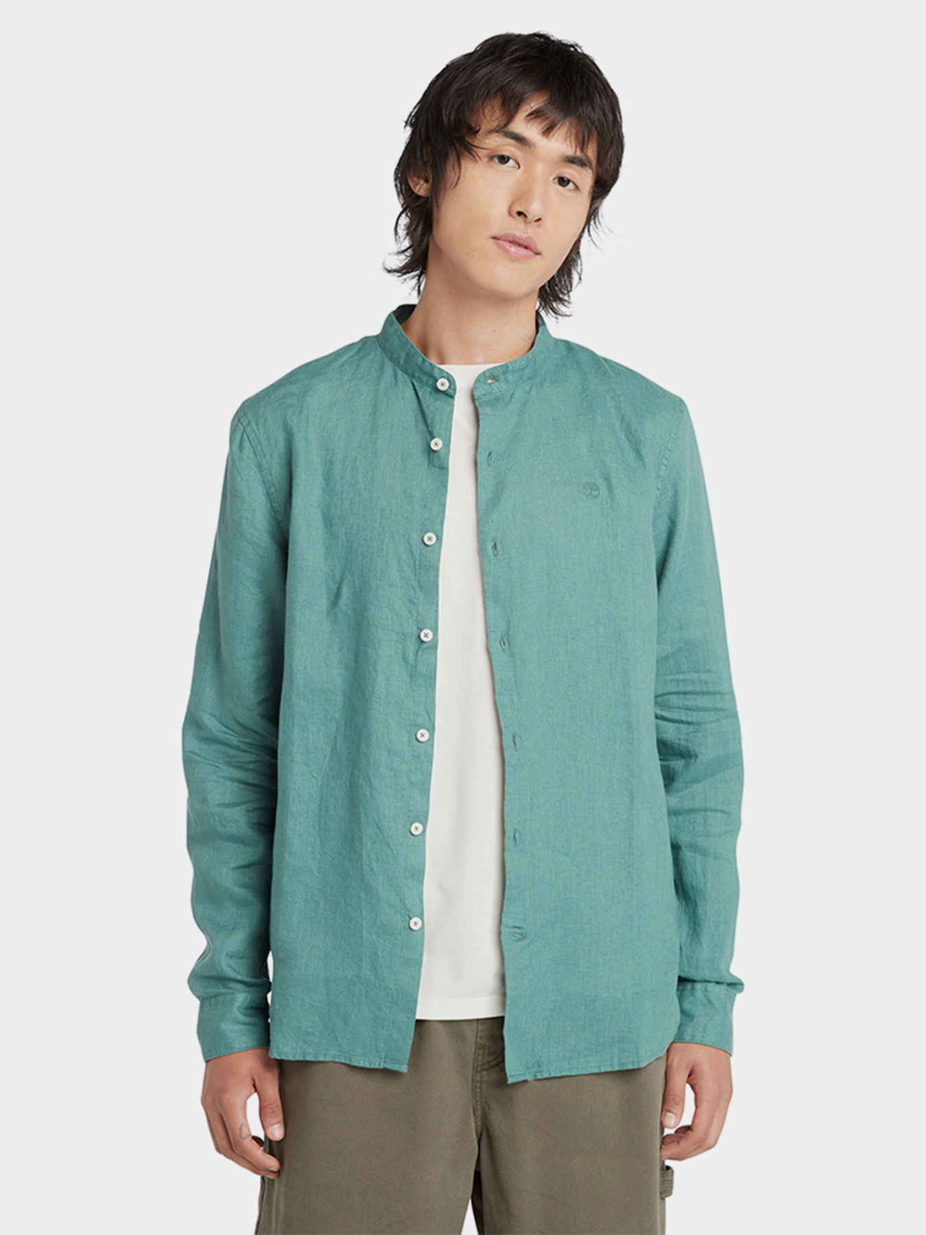 Сорочка повсякденна Timberland Mill Brook Korean-collar Linen модель TB0A2DC1CL6 Сорочка повсякденна Timberland Mill Brook Korean-collar Linen модель TB0A2DC1CL6 Фото