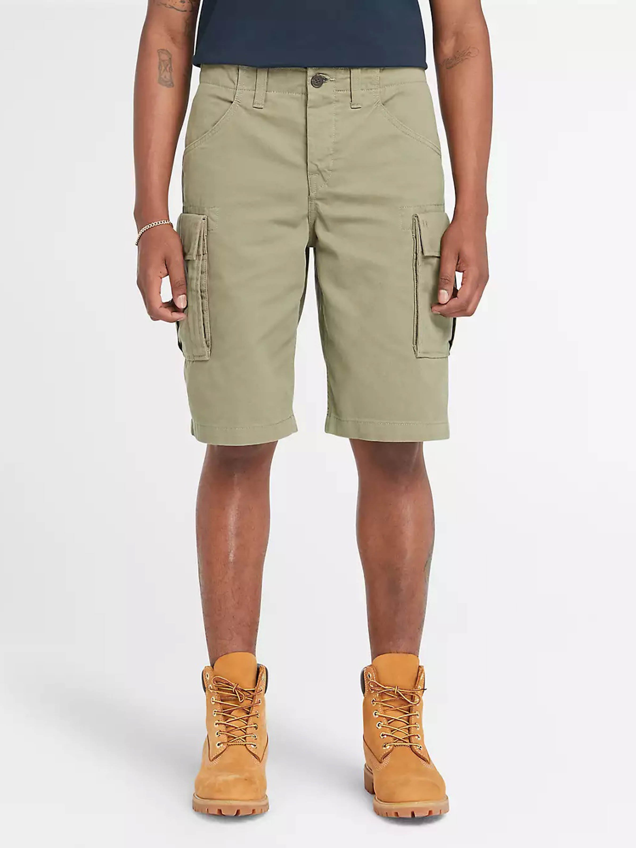 Бавовняні Чоловічі Повсякденні шорти Timberland Twill Cargo (TH7514) колір хакі