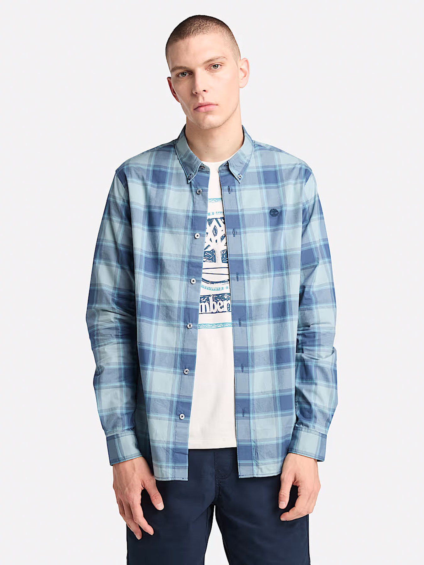 Рубашка Timberland Poplin Check модель TB0A68K7G66 Фото