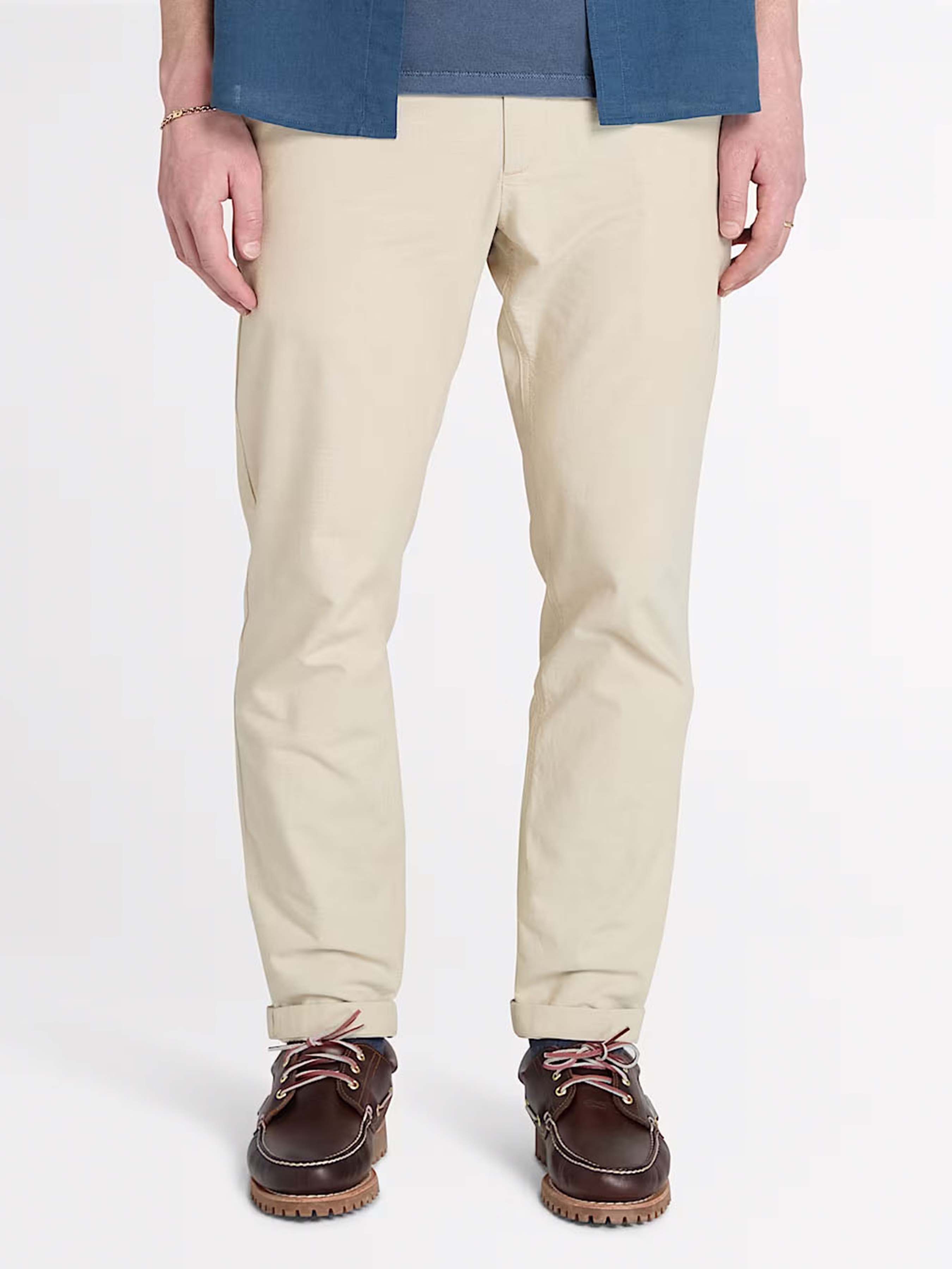 Бавовняні Чоловічі Повсякденні штани Timberland Cotton Linen (TH7794) колір бежевий