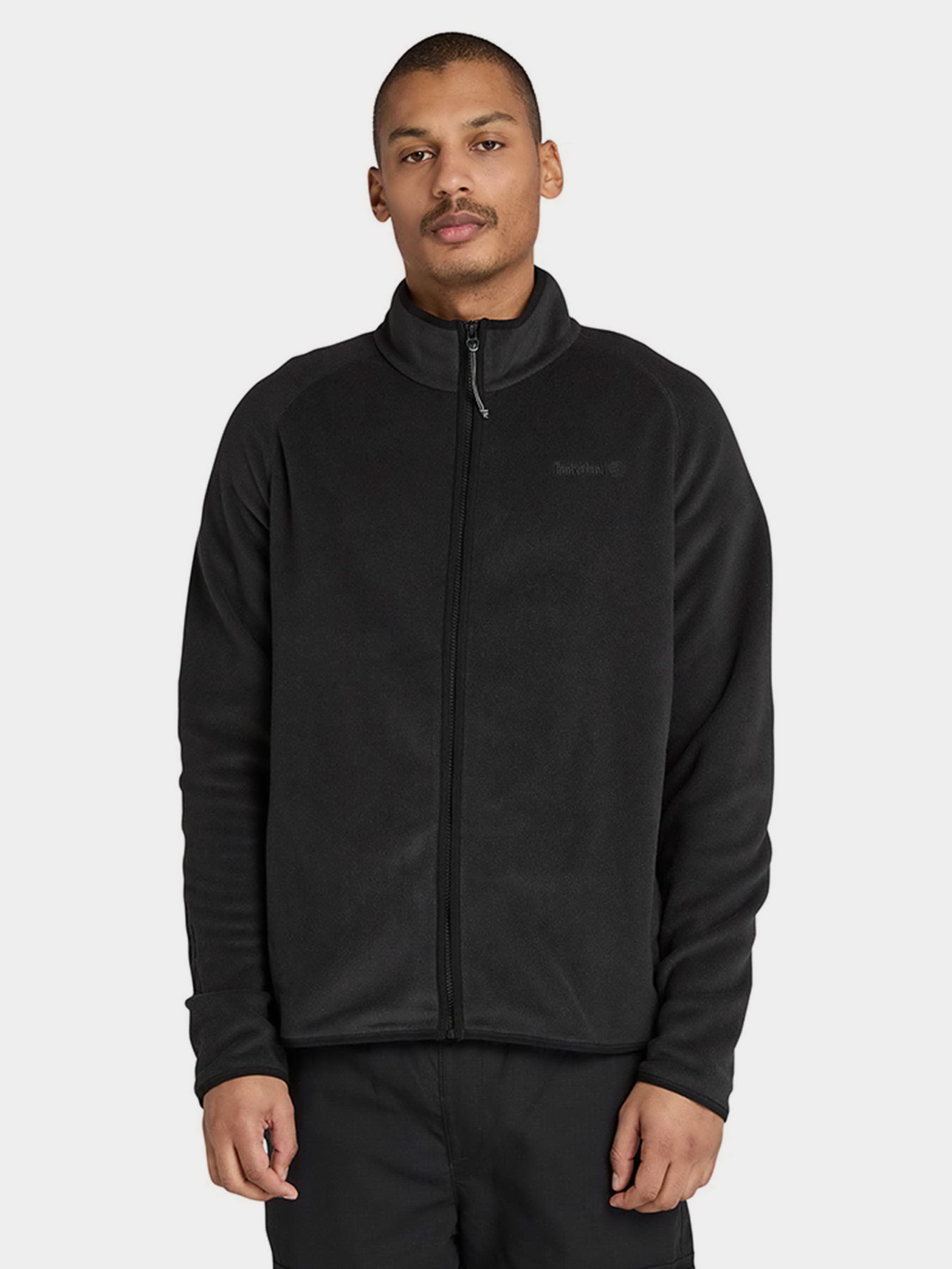 Чоловіча Флісова кофта Timberland POLARTEC 100 FULL ZIP (TH7936) колір чорний, матеріал поліестер
