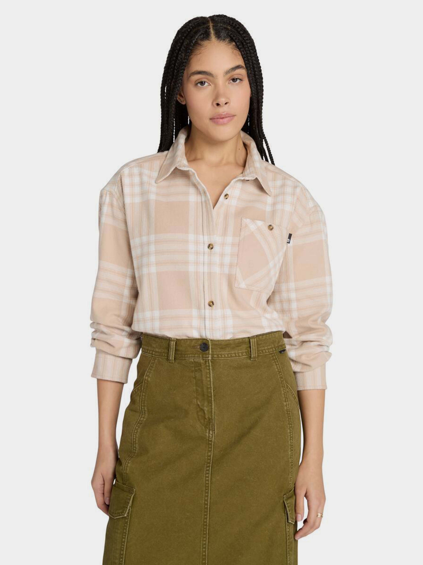 Рубашка в клетку Timberland Midweight Flannel модель TB0A6HXQEYL Фото