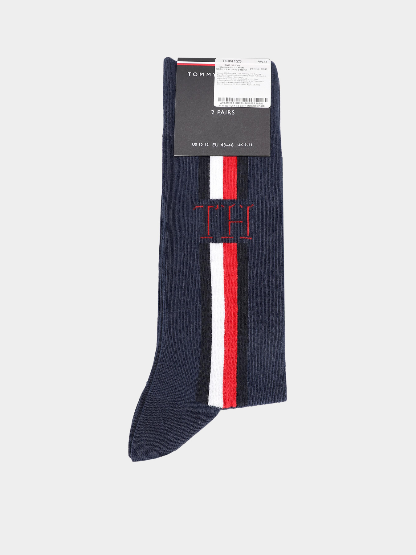 Набор носков Tommy Hilfiger Socks 2-Pack Iconic Stripe модель 100001492002 Фото