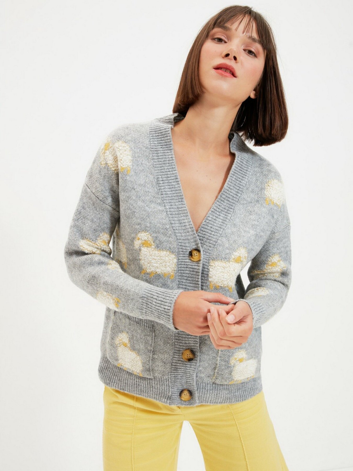 Кардиган Trendyol модель TWOAW21HI0476/Gri Фото