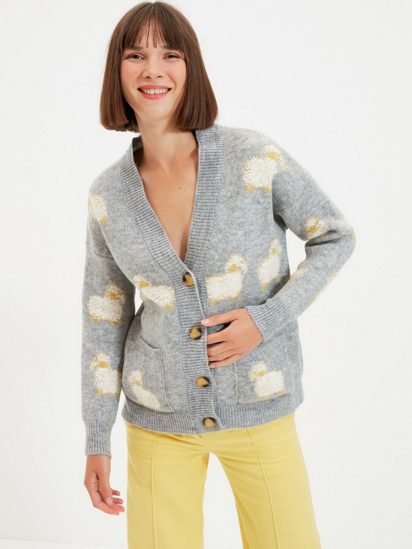 Кардиган Trendyol модель TWOAW21HI0476/Gri Фото