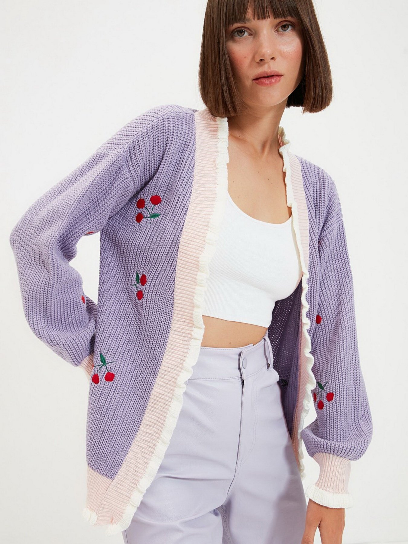 Кардиган Trendyol модель TWOAW21HI0628/Lila Фото