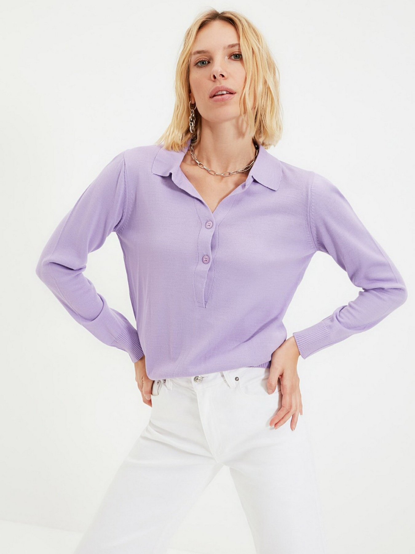 Джемпер Trendyol модель TWOAW21KZ0308/Lila Фото